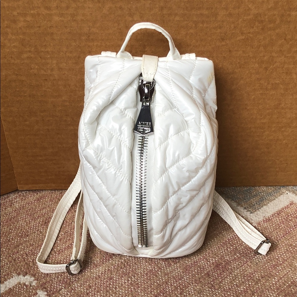 Aimee Kestenberg Tamitha Puffer Backpack in White Quilted Nylon, excellent